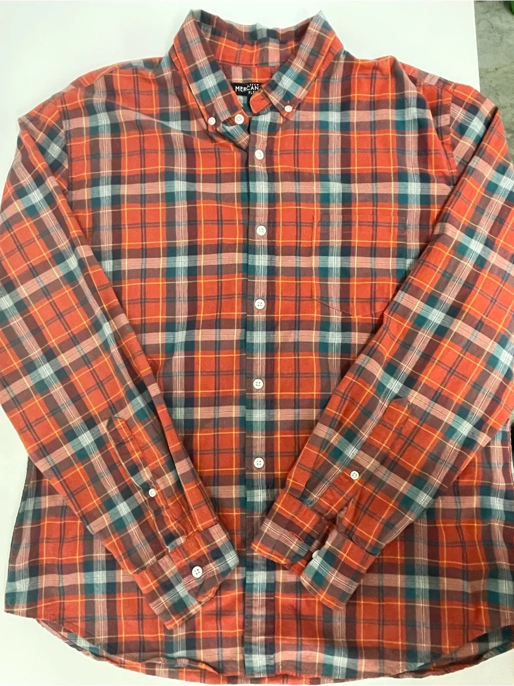 J. Crew Red and Green Plaid Button-Down Shirt